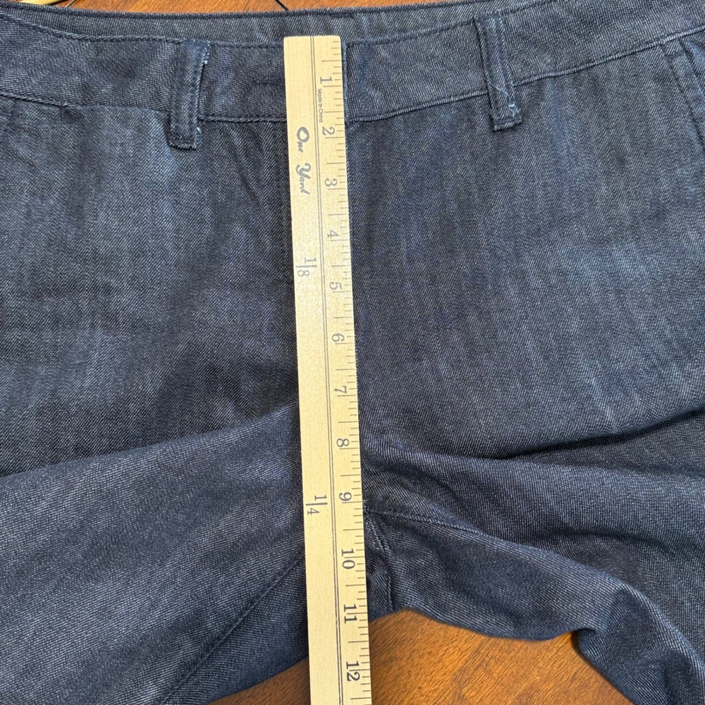 Talbots Womens Wide Leg Trouser Jeans Size 10 Petite Dark Wash Denim Classic - Picture 8 of 9